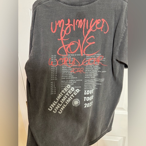 Red Hot Chili Peppers Unisex 2022 World Tour Graphic Band Tee Grunge Streetwear - Picture 3 of 9